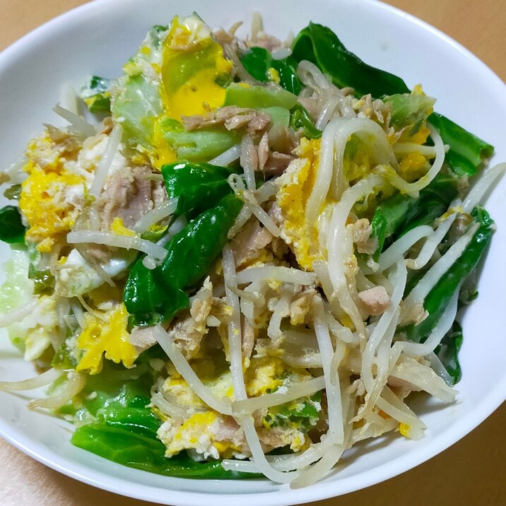 ツナ玉子と野菜の炒めもの